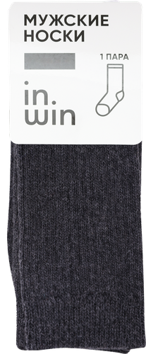 

Носки мужские INWIN цвет темно-серый меланж, Арт. EHW17003