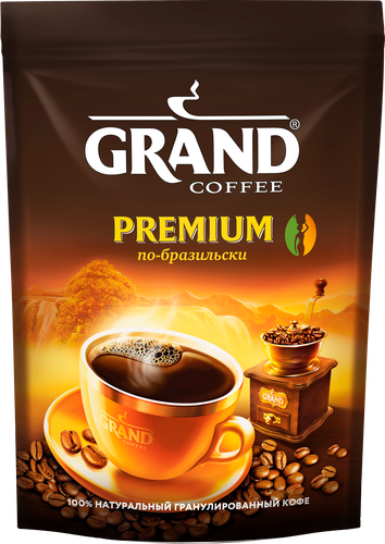 

Кофе растворимый Grand по-бразильски гранулированный дой-пак 95 г