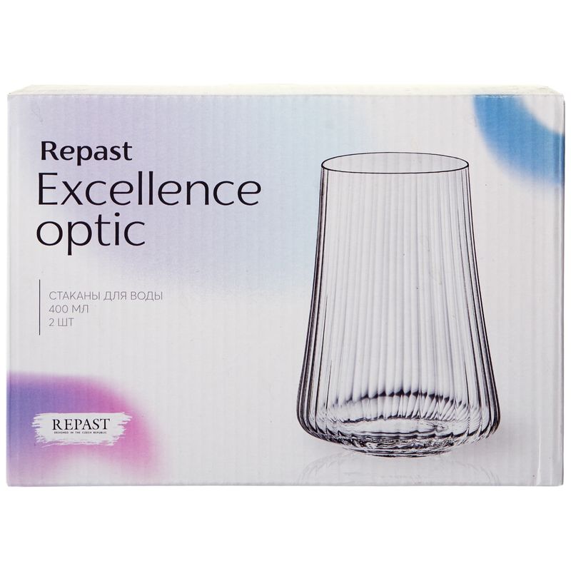 

Набор стаканов Repast Excellence Optic для воды 2 шт. x 400 мл