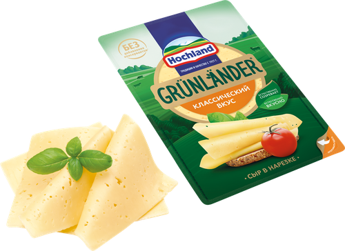 

Сыр Hochland Grunlander нарезка 50% 150 г