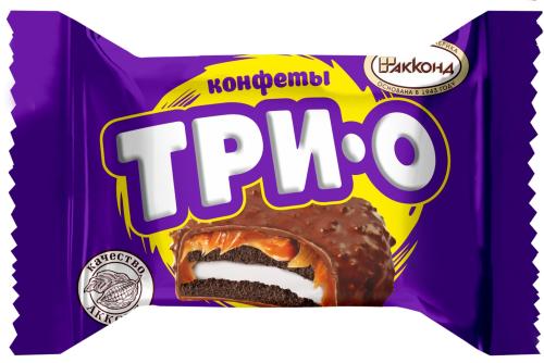 

Конфеты Три-о с печеньем и карамелью вес