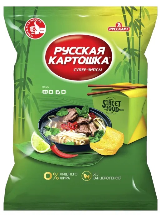 

Чипсы картофельные Русская картошка со вкусом Фо Бо 105 г