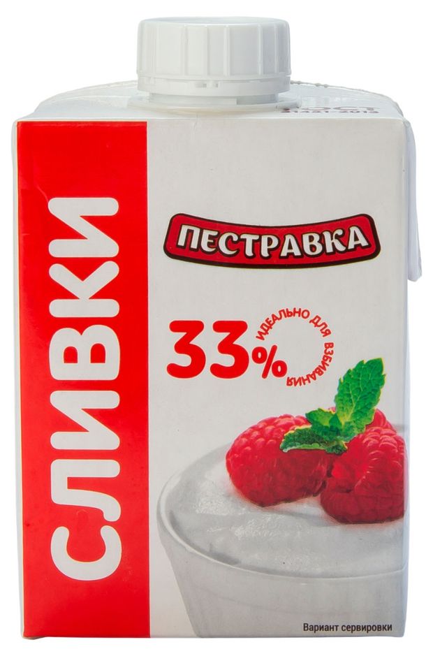 

Сливки Пестравка питьевые 33% 500 мл