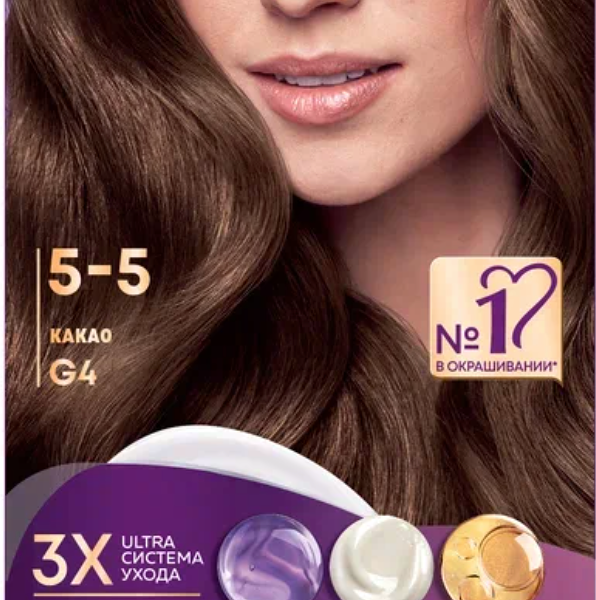 Стойкая крем-краска для волос Палетт Интенсивный цвет 5-5 (G4) Какао, 110 мл