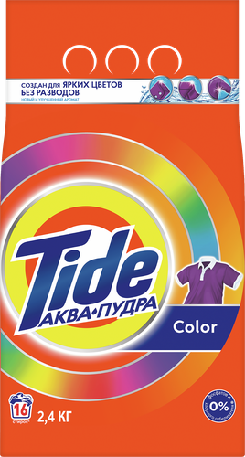 

Порошок стиральный Tide Аква-Пудра Color 2.4 кг