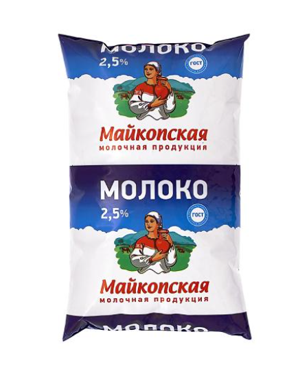 

Молоко Майкопская Молочная Продукция пастеризованное, 2.5%, 900 г