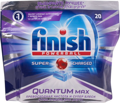 

Таблетки для посудомоечных машин Finish Quantum Powerball 20 шт.