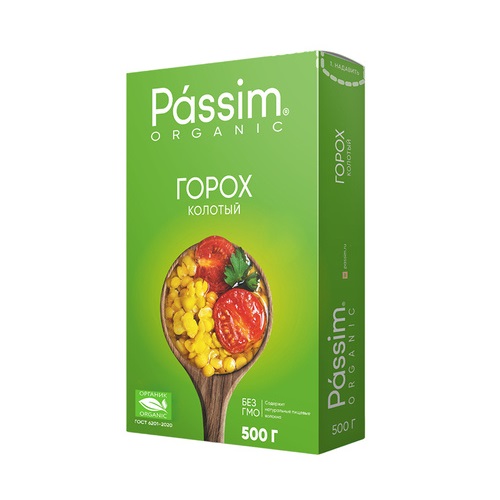 

Горох Passim organic колотый 500 г