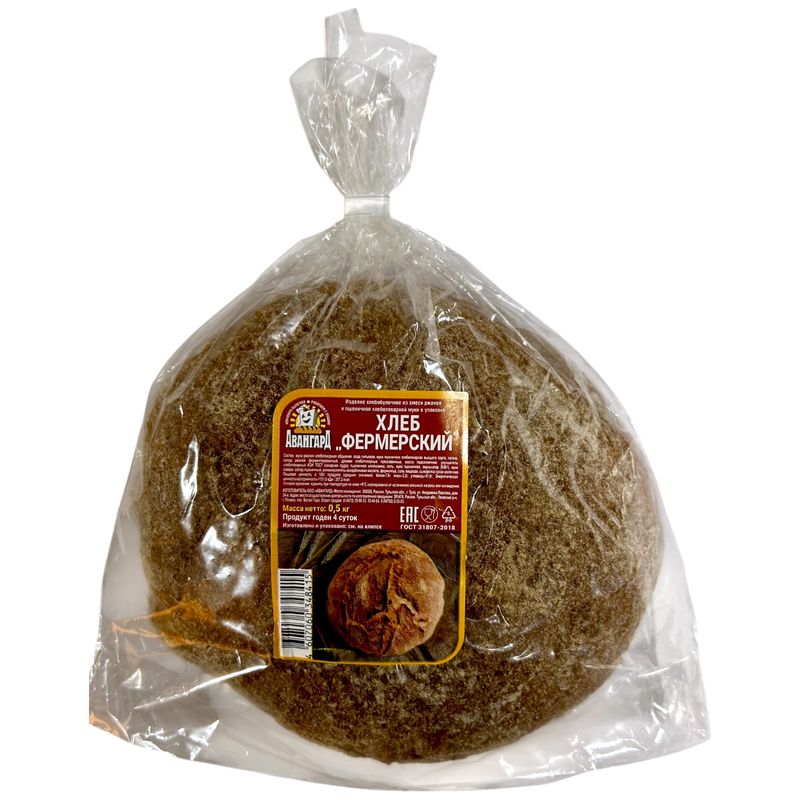 

Хлеб Авангард Фермерский ржано-пшеничный 500 г