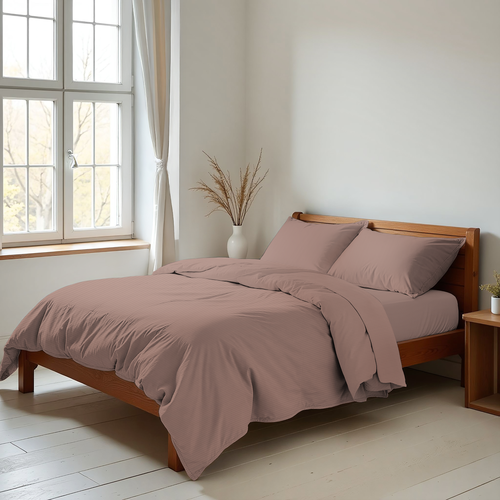 

Набор наволочек Homeclub 50x70 см шоколад страйп-сатин 2 шт.