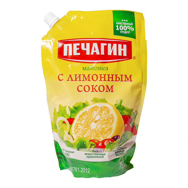 Майонез ПЕЧАГИН с лимонным соком 50%, 750мл