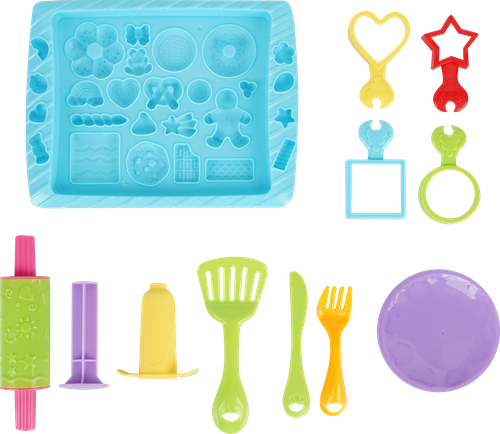 

Тесто для лепки Крок&Дилли Вкусное печенье с аксессуарами, 16 предметов