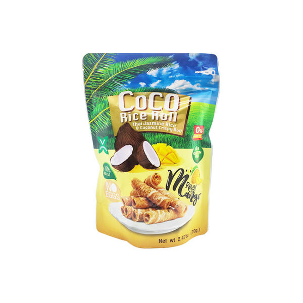 Роллы кокосовые со вкусом манго Kaset, 75 г