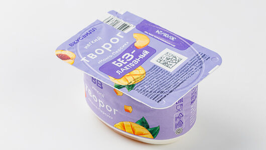 Творог ВкусВилл мягкий безлактозный Манго-Персик 3,8%