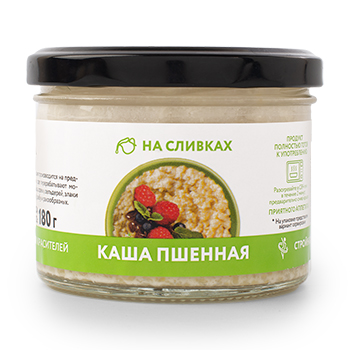 

Каша пшённая на сливках 180 г