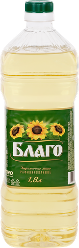 

Масло подсолнечное Благо рафинированное дезодорированное 1.8 л