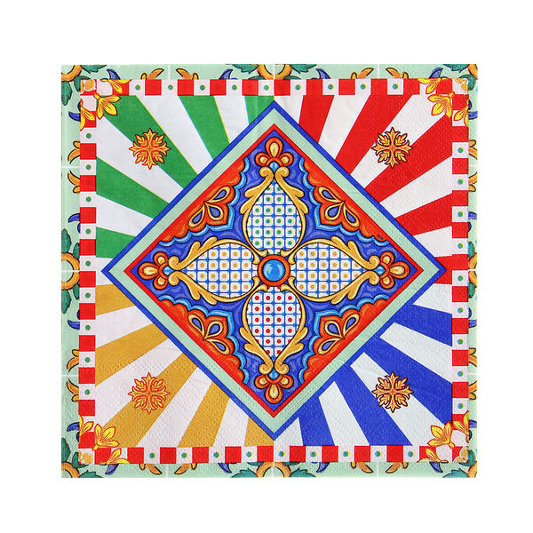 Салфетки бумажные 12шт, 33х33см, праздничные, арт фк