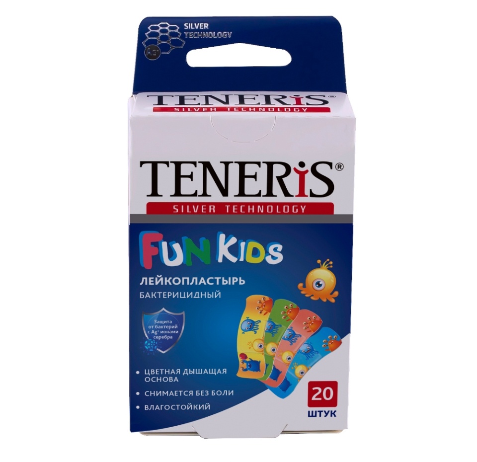 

Лейкопластырь Teneris Fun Kids бактерицидный 20 шт