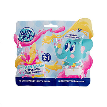 Кристаллы для ванны Elly Fun с треском цвет розовый и желтый, Китай