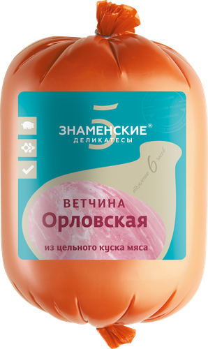 

Ветчина Знаменские Деликатесы Орловская, категория В, весовая