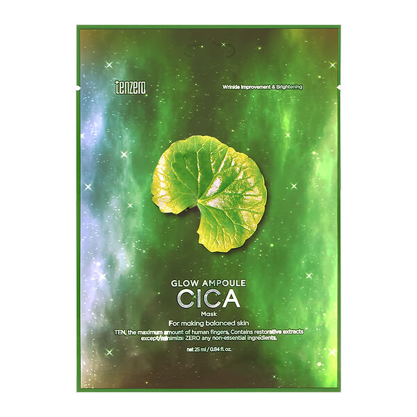 Маска для лица Tenzero Glow Ampoule c экстрактом центеллы азиатской, 25 мл