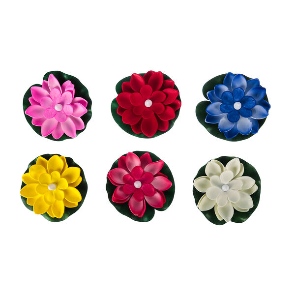 Inbloom фигура для пруда d=10см, с подсветкой 1led (сr2032), пластик, 6 цветов