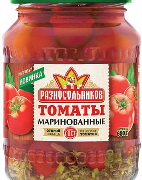 Томаты Разносольников маринованные 680г