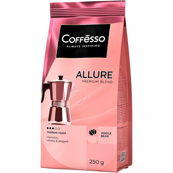 Кофе в зернах Coffesso Allure жареный 250 г