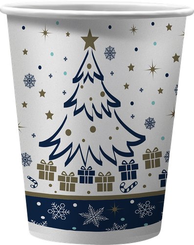 Набор стаканов ND PLAY Елочка, бумажные, синие, 250мл, 6шт