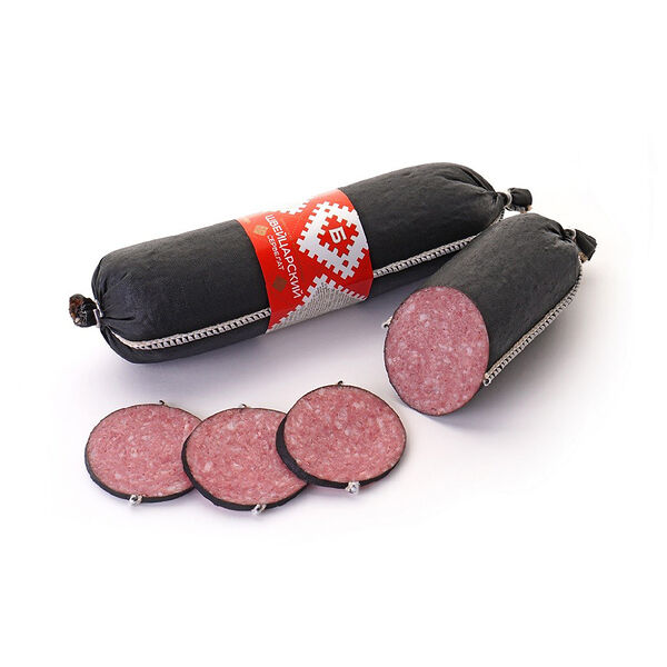 Колбаса Сервелат швейцарский в/с колб изд в/к салями мясн т/об газ вес Брестские традиции