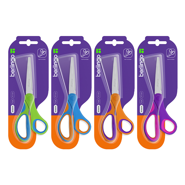 Ножницы BERLINGO Fuze, 17,7см, в ассортименте, Арт. 334932