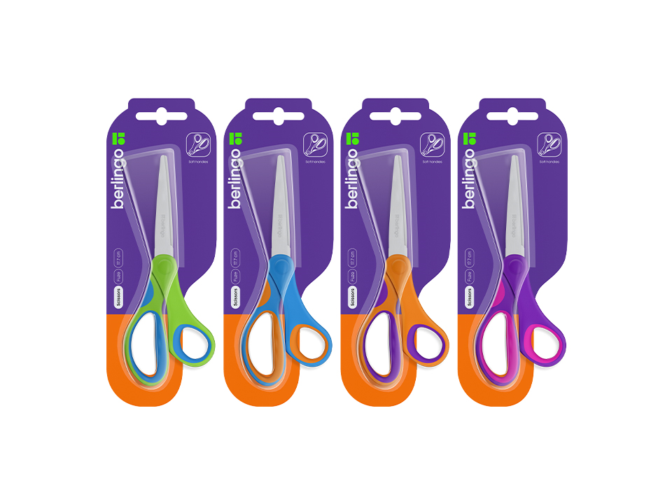 

Ножницы BERLINGO Fuze, 17,7см, в ассортименте, Арт. 334932