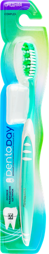 

Зубная щетка DentoDay Complex средней жесткости, с колпачком