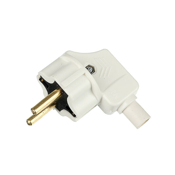 Вилка с заземлением угловая 16а