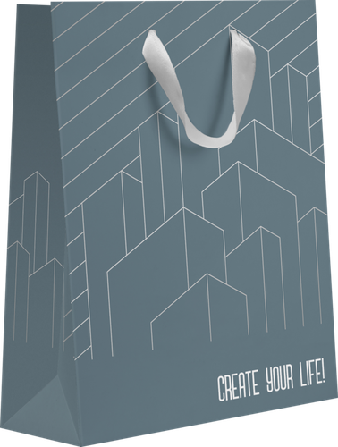 

Пакет подарочный Мегаполис, 22,7х18х10 см, в ассортименте