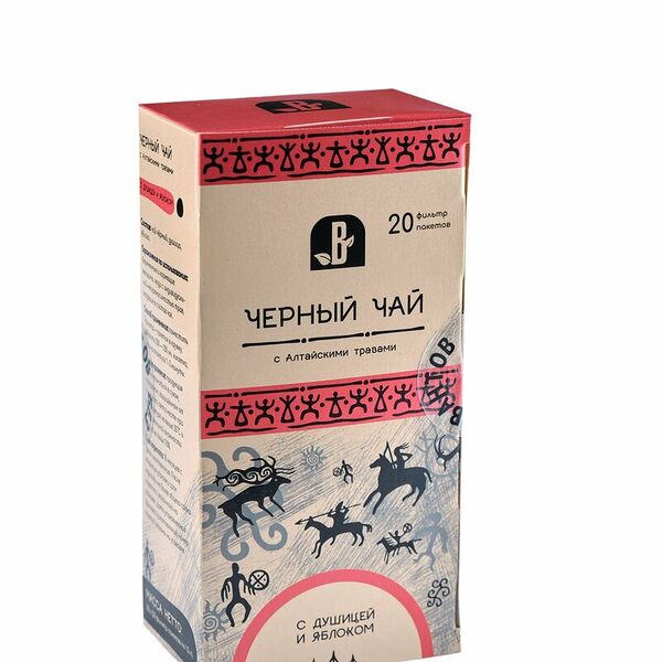 Чай черный Вектор душица-яблоко в пакетиках 1.5 г х 20 шт