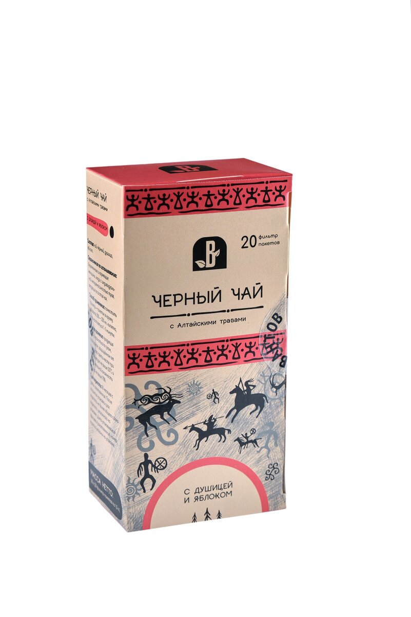 

Чай черный Вектор душица-яблоко в пакетиках 1.5 г х 20 шт
