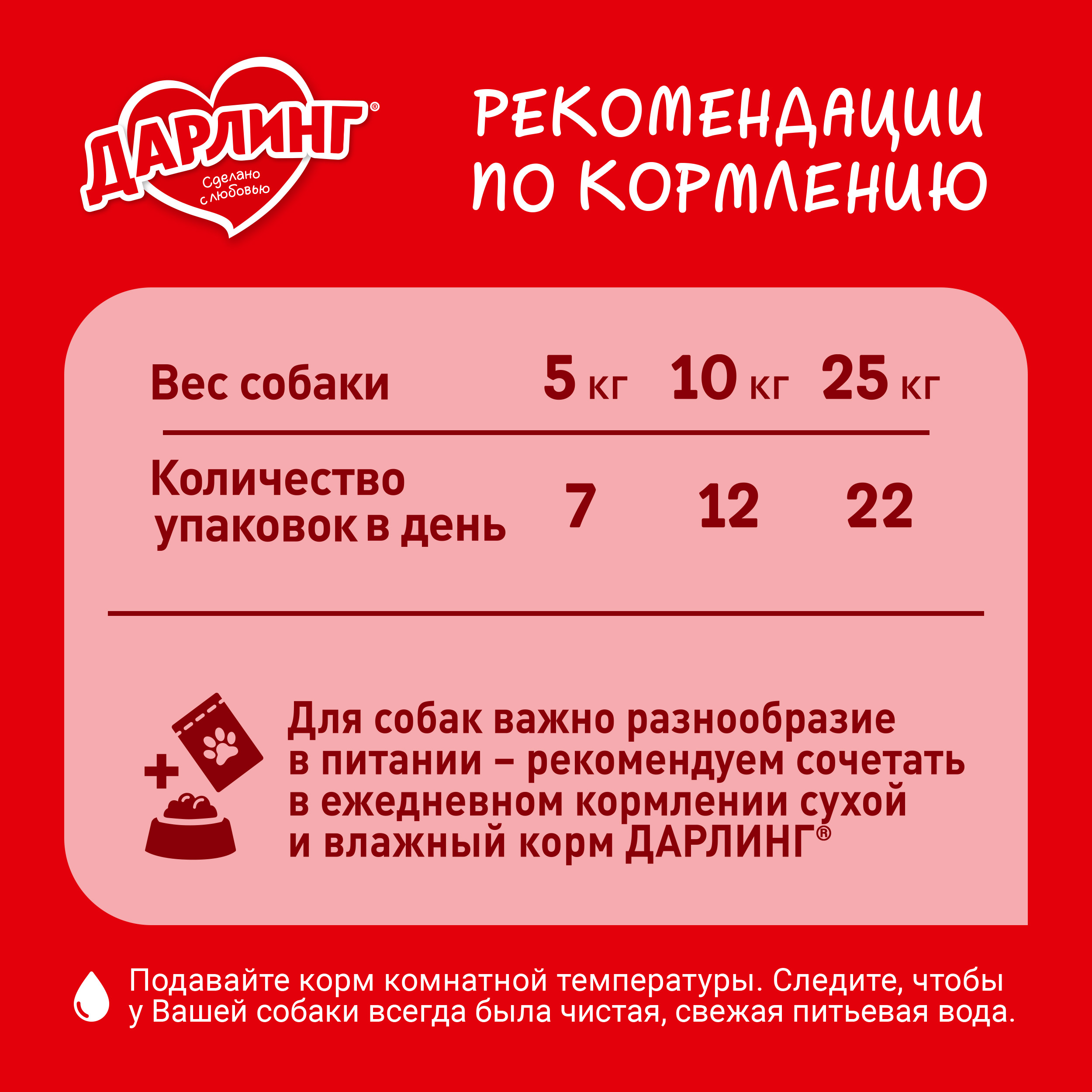 

Влажный корм Дарлинг с курицей в подливе 75 г