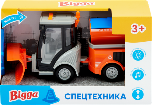 

Игрушка инерционная BIGGA Спецтехника со световыми и звуковыми эффектами, 1:16, Арт. 2101A146, в ассортименте