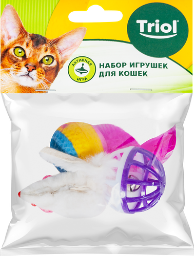 Игрушка для кошек TRIOL Мышка с игрушкой