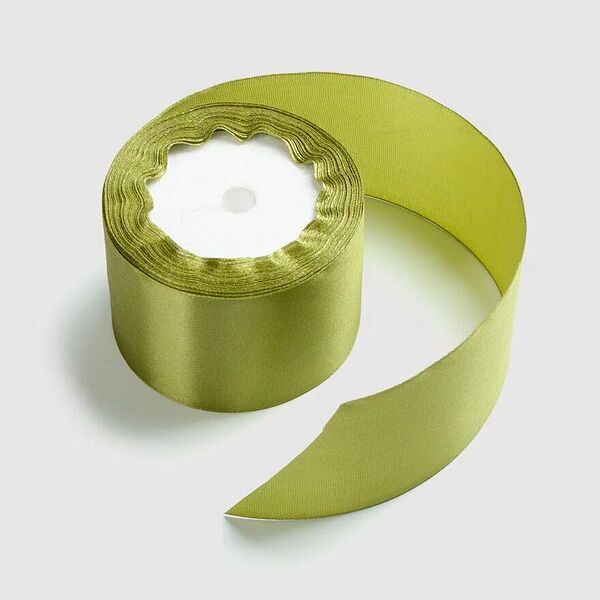 Лента атласная зеленая