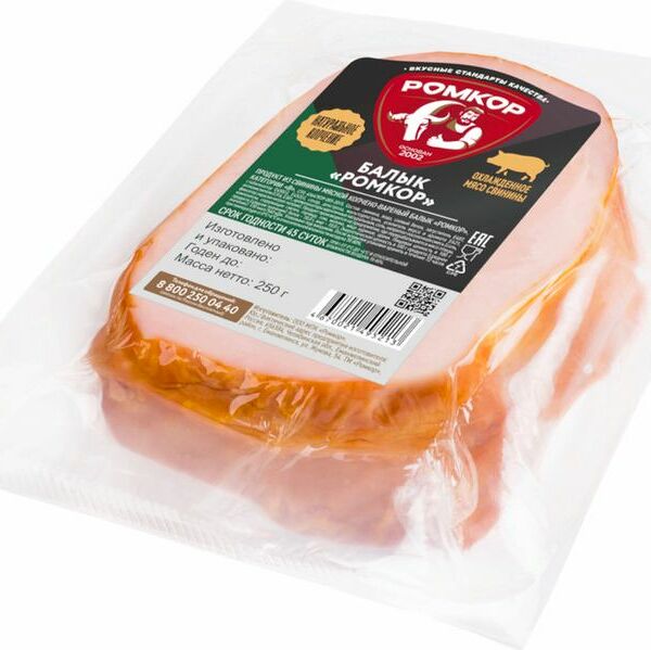 Балык из свинины Ромкор копчено-вареный