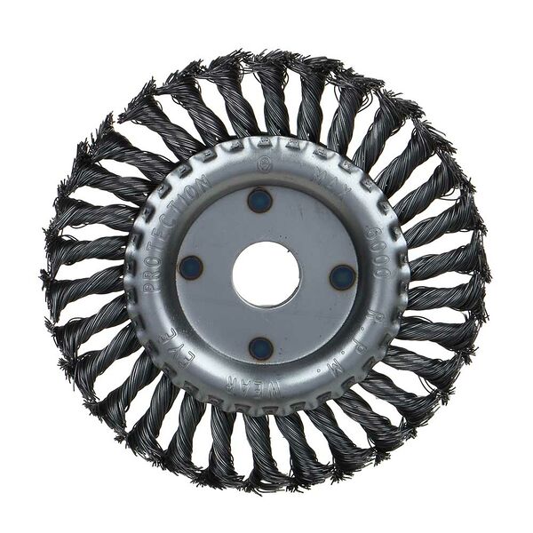 Рокот щетка металл. для ушм 150мм/22мм, крученая, дисковая