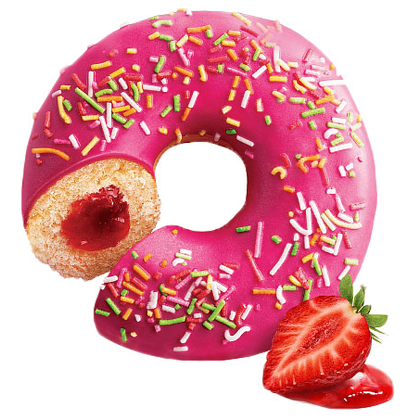 Пончик DON DONUT глазированный со вкусом клубники 80 г