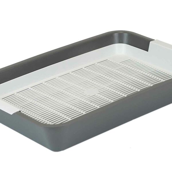 Туалет для кошек HOMECAT с сеткой №2 40х26х6,5см серый