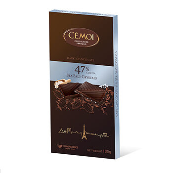 Шоколад Cemoi Горький с кристаллами морской соли 47%