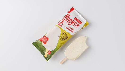 Мороженое Маруся эскимо сливочное с ароматом ванили 15%, без сахара