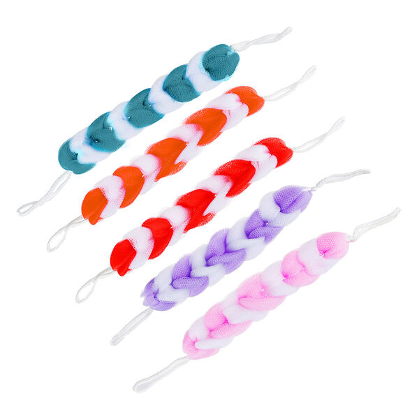 Мочалка-спонж Косичка 5-6 цветов 1 шт в ассортименте