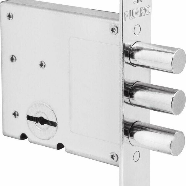 Замок Fuaro V10/S-3R14, врезной, сувальдный, универсальный, 3 ригеля, 4 ключа