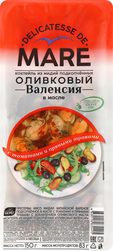 

Коктейль из мидий Delicatesse de Mare Оливковый Валенсия 150 г